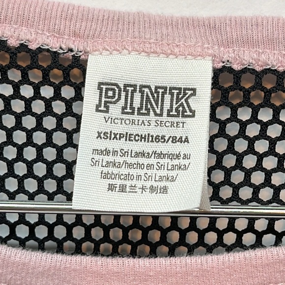 Victoria’s Secret PINK MESH BOYFRIEND JERSEY X-SMALL - Picture 4 of 8